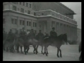 march of the defenders of moscow. stills from the film the defeat of the nazi invaders near moscow 1941-1942